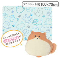 日本 つぶらな瞳の犬と猫 豆豆眼動物cushion 附毛氈 34cm (共5款)