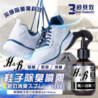 台灣 H&R 白鞋清潔噴霧 100ml  (贈鞋子收納袋1個)