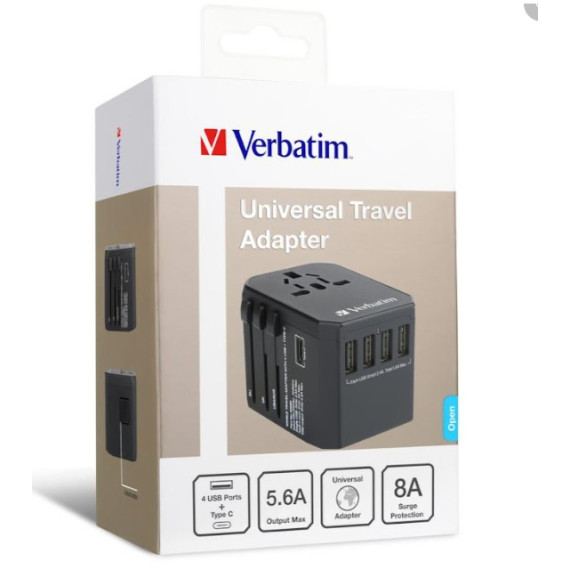 Verbatim Ports 旅行充電器 usb 5.6A 