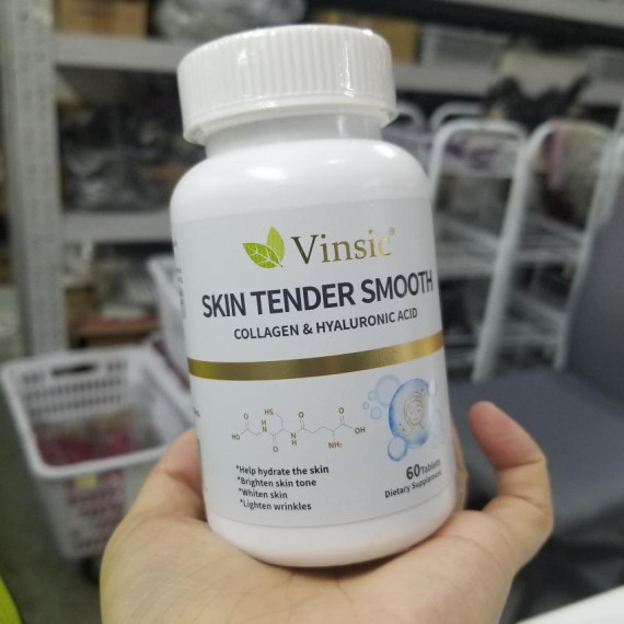 Vinsic Skin Tender Smooth 膠原蛋白美日玻尿酸淡班抗氧化水光片 (60粒/樽)